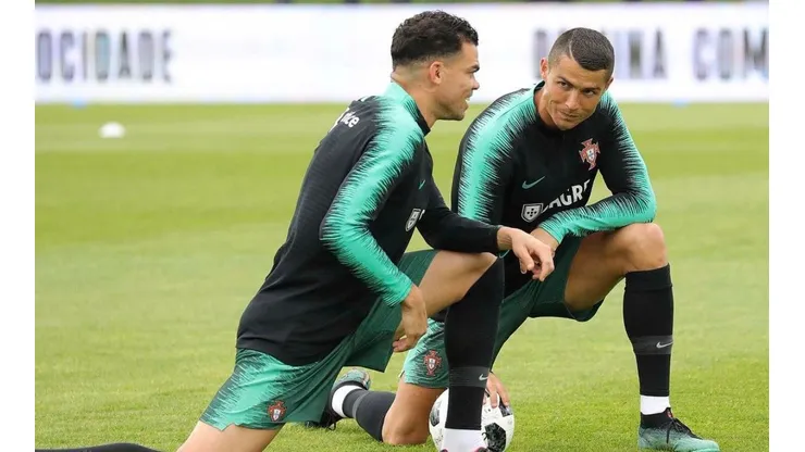 Pepe y Cristiano Ronaldo, selección de Portugal