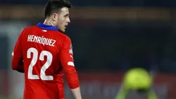 Ángelo Henríquez con el seleccionado chileno.