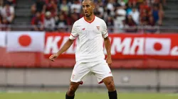 Guido Pizarro con la camiseta de Sevilla.