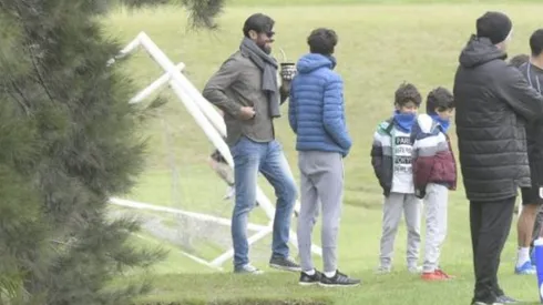 El goleador celeste compartió de cerca con sus excompañeros, en especial, con Luis Suárez