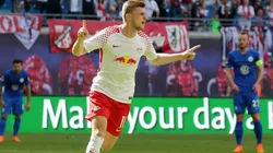 Timo Werner celebra un tanto en RasenBallsport Leipzig.