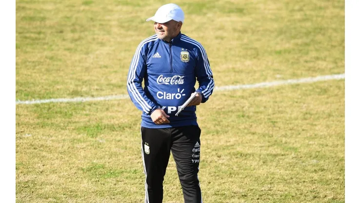 Sampaoli en un entrenamiento