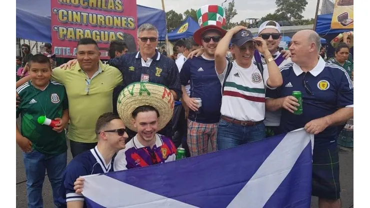 La afición escocesa en México quiere dejar su huella / Foto: @laaficion