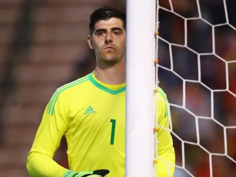 ¡Qué dolor! Courtois recibió un durísimo pisotón a días del Mundial