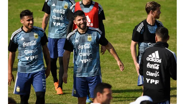 Foto de Sergio Agüero, jugador de la Selección Argentina