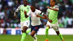 Foto de los jugadores de Inglaterra ante Nigeria