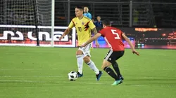 APARECE EL DIEZ. James Rodríguez en el amistoso contra Egipto con la Selección Colombia.