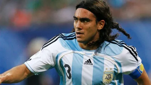 Sorín portando la cinta de capitán en el Mundial de Alemania 2006.