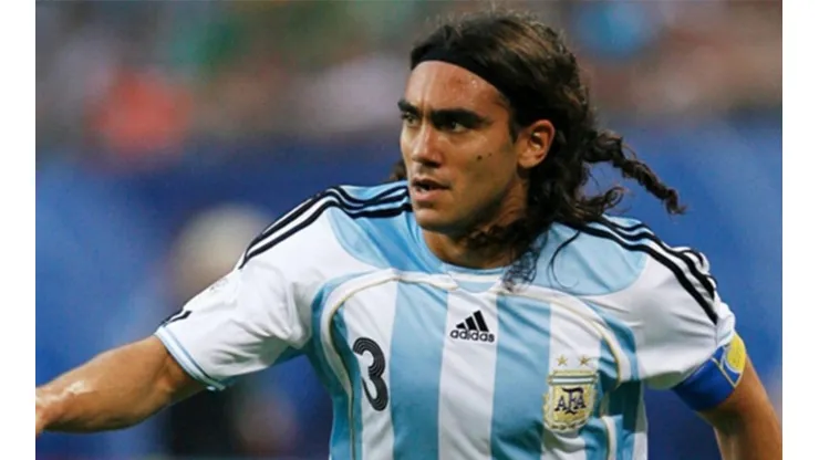 Sorín portando la cinta de capitán en el Mundial de Alemania 2006.
