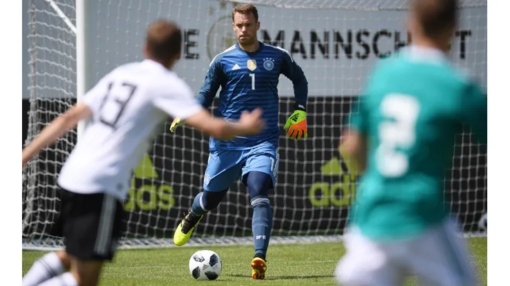 VOLVIÓ. Manuel Neuer durante el partido de preparación contra la Sub 20 de Alemania (Foto: Getty).