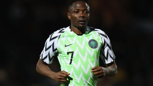 EL SIETE DE LAS ÁGUILAS. Ahmed Musa durante uno de los últimos amistoso de Nigeria (Foto: Getty).