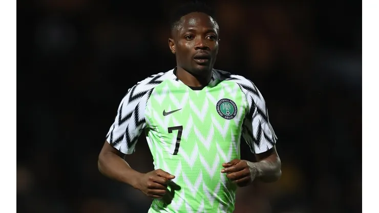 EL SIETE DE LAS ÁGUILAS. Ahmed Musa durante uno de los últimos amistoso de Nigeria (Foto: Getty).