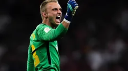 PUÑO APRETADO. El festejo de Jasper Cillessen en la final de la Copa del Rey (Foto: Getty).
