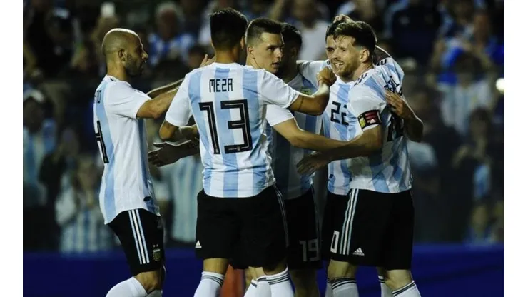 El festejo de la Selección Argentina.