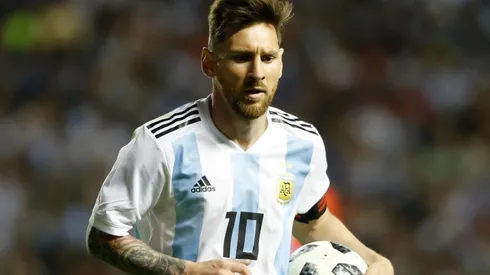 Foto de Lionel Messi con la Selección Argentina.