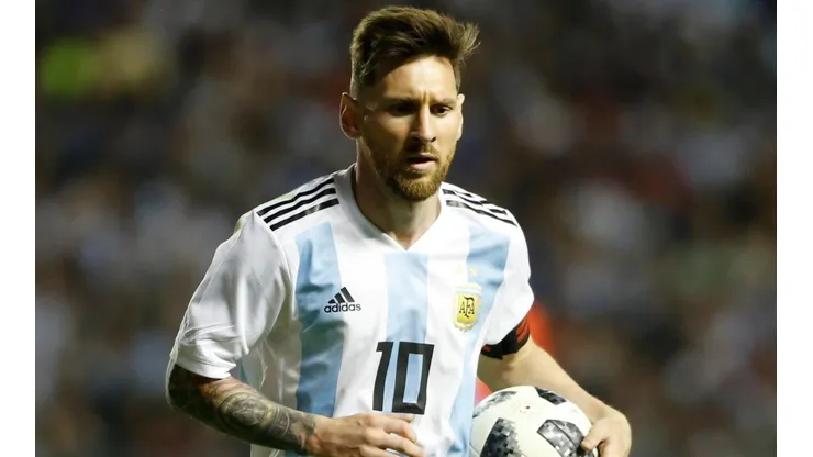 Foto de Lionel Messi con la Selección Argentina.