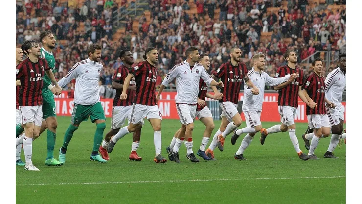 Foto de los jugadores de Milan