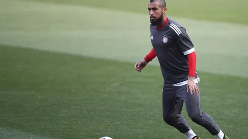 Arturo Vidal entrenando con el Bayer Munich