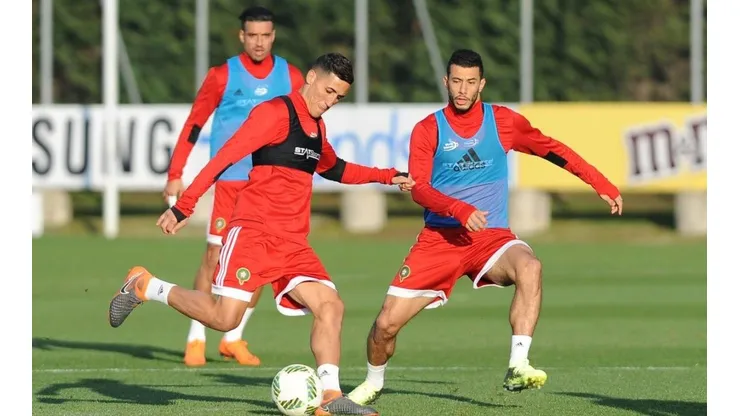 Selección nacional de Marruecos en entrenamiento