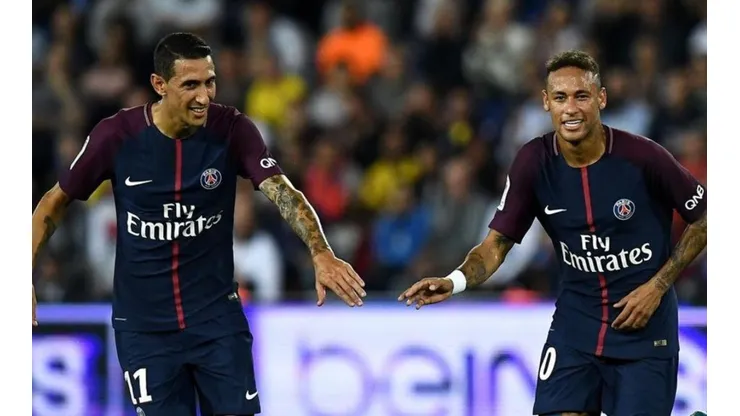 Neymar le comentó una foto a Di María y le dijo feo