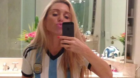 Melisia con los colores de la Selección Argentina.