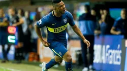 Fabra con la camiseta de Boca.