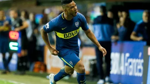 Fabra con la camiseta de Boca.