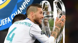 Sergio Ramos junto a la Champions League.