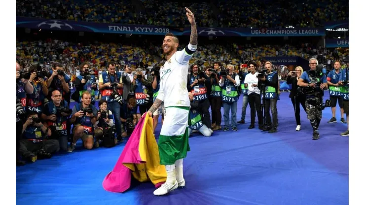 La felicidad de Sergio Ramos en Kiev.