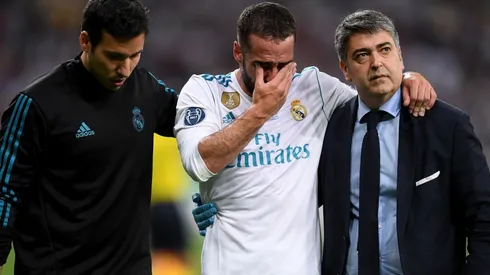 AFUERA. La frustración de Dani Carvajal al salir del campo en la final de la Champions (Foto: Getty).