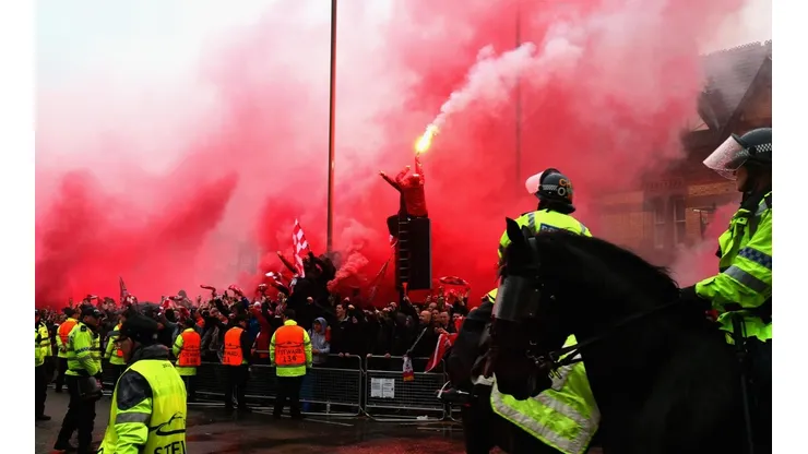 Foto de la afición de Liverpool.