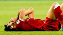 Claras señas de dolor en Mohamed Salah.