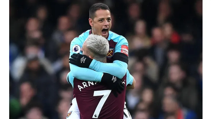 SIN PROTAGONISMO. Pese a sus goles, Javier Hernández no está entre las figuras del West Ham (Foto: Getty).