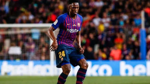 Yerry Mina con los colores de Barcelona.