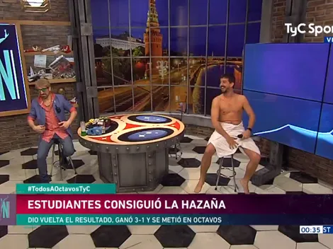 Ganó su equipo de forma épica en la Libertadores y decidió hacer el programa sin ropa