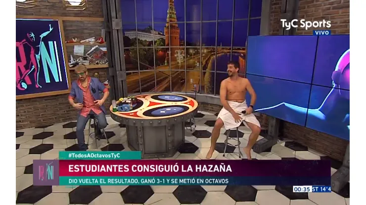 Foto en el programa de TyC Sports.
