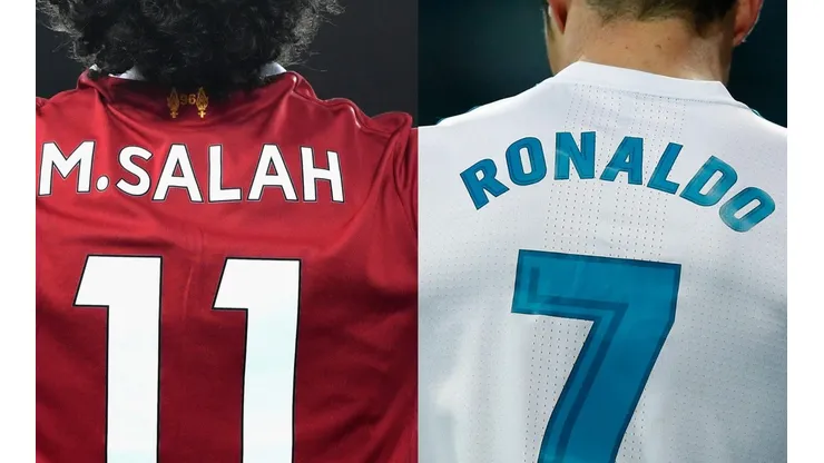 LAS DOS ESTRELLAS. Salah y Cristiano Ronaldo se verán las caras en la final (Foto: Getty).