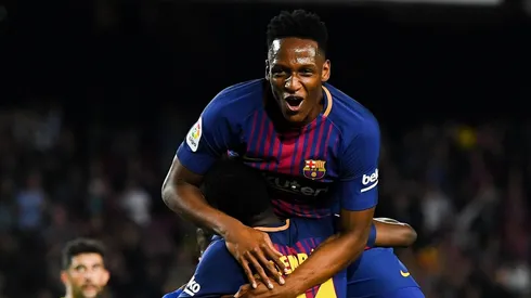Foto de Yerry Mina, jugador de Barcelona.