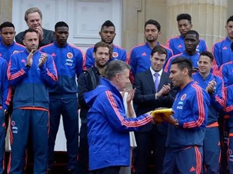 El plantel de Colombia visitó al Presidente