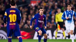 Foto de Messi con Coutinho.