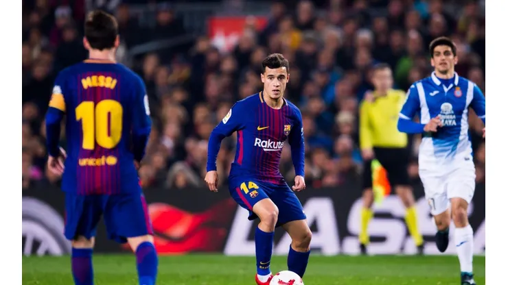 Foto de Messi con Coutinho.