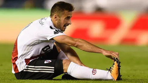 HACE TODA LA BANDA. Saracchi fusilado contra Lanús en la Copa Libertadores pasada (Foto: Getty).