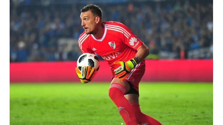 EL DUEÑO DEL ARCO. Franco Armani durante uno de sus últimos partidos en River.