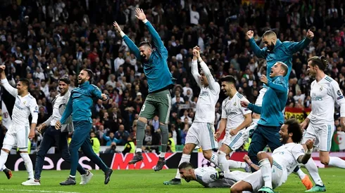 Foto de los jugadores del Real Madrid celebrando