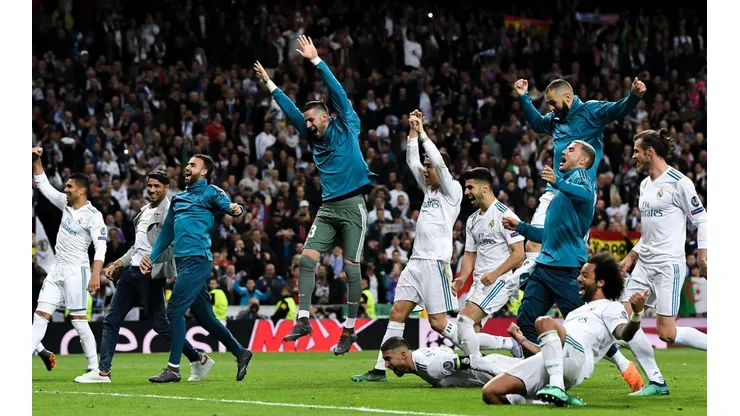 Foto de los jugadores del Real Madrid celebrando