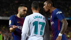Jordi Alba en el clásico vs Real Madrid