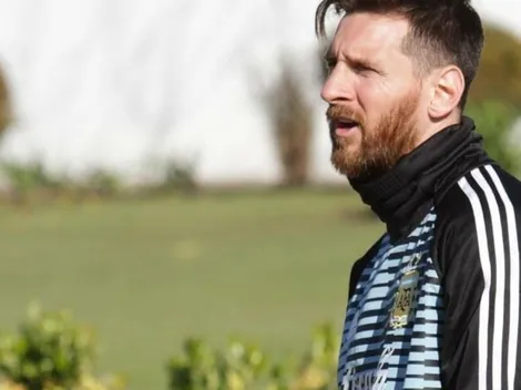 ¡Hermosa chilena de Messi en el entrenamiento de Argentina!