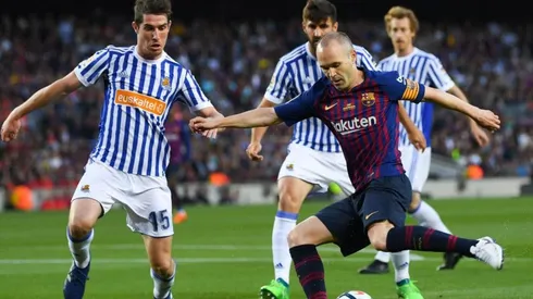 Andrés Iniesta en su última función con Barcelona.