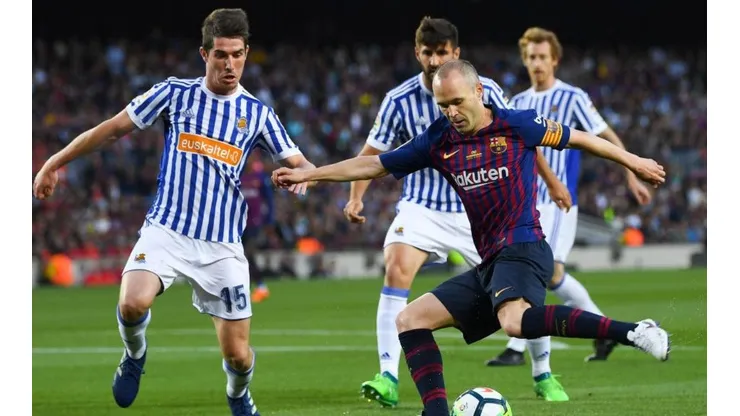 Andrés Iniesta en su última función con Barcelona.