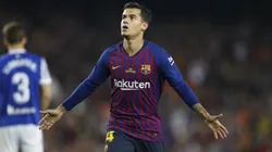 Philippe Coutinho celebra un tanto espectacular.